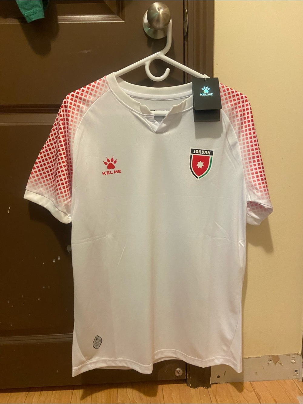 Jordan 2026 World Cup Men's White & Red Short Sleeve Soccer Jersey